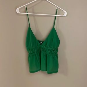 zara green top